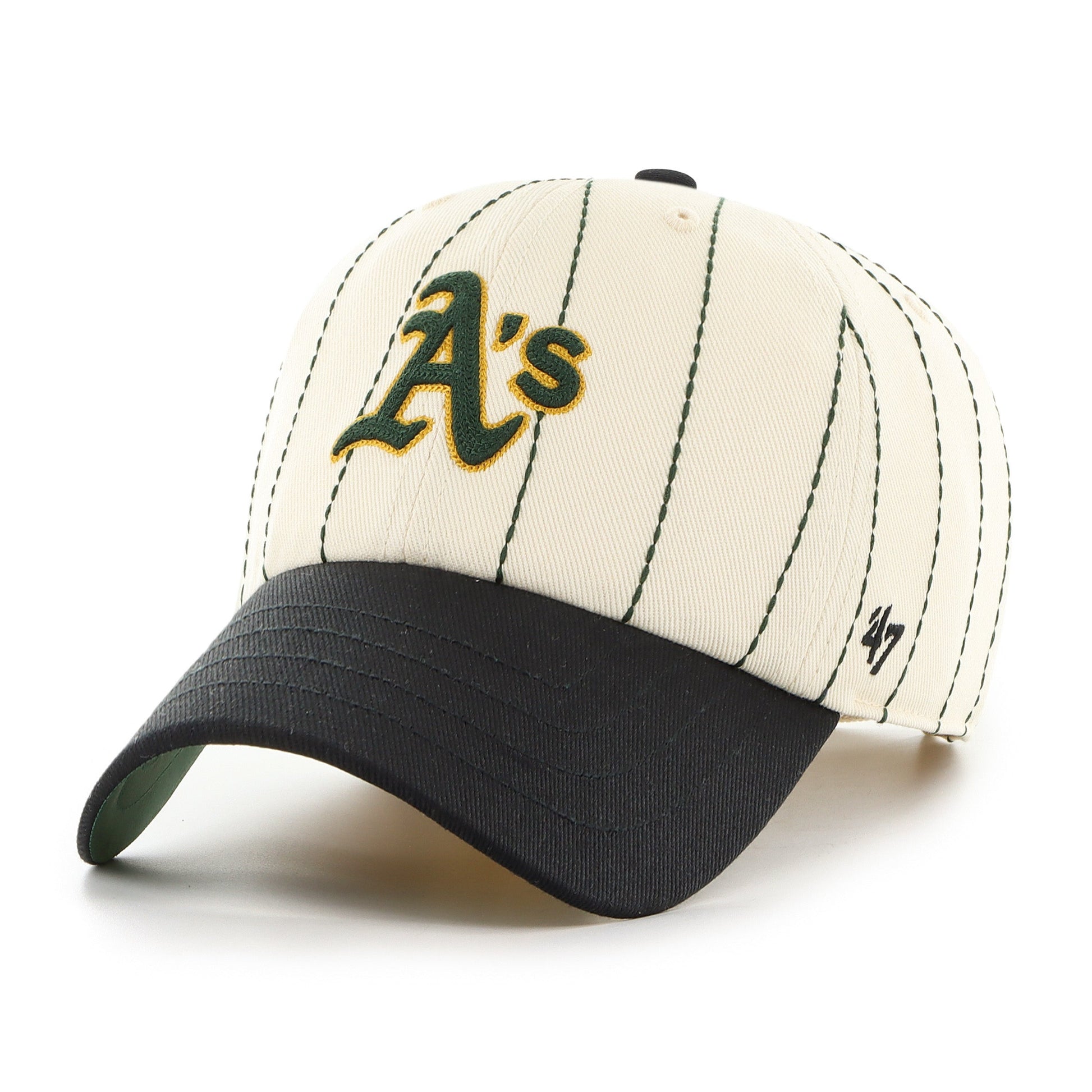 ATHLETICS BASEBALL COOPERSTOWN RAWLINGS PINSTRIPE '47 CLEAN UP