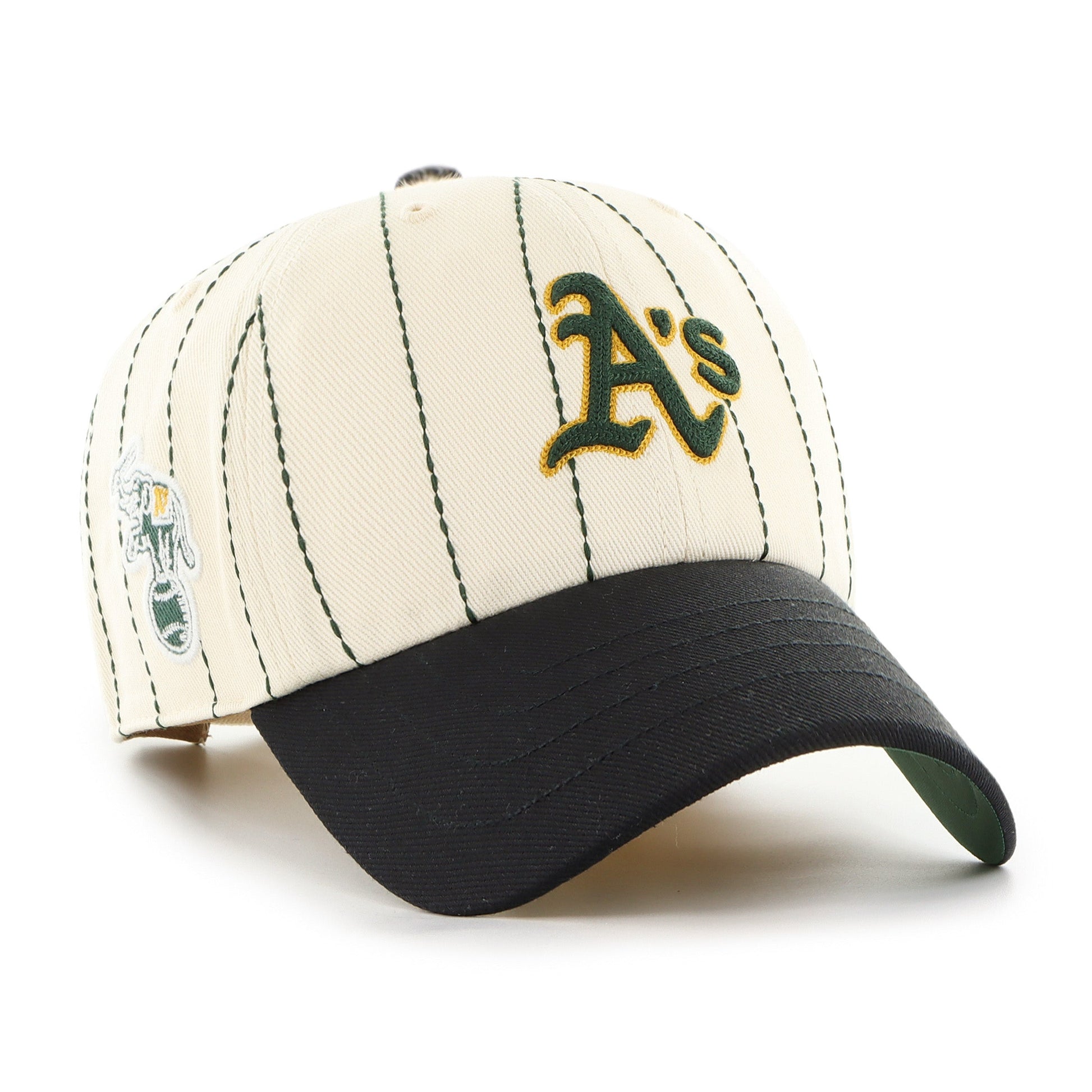 ATHLETICS BASEBALL COOPERSTOWN RAWLINGS PINSTRIPE '47 CLEAN UP