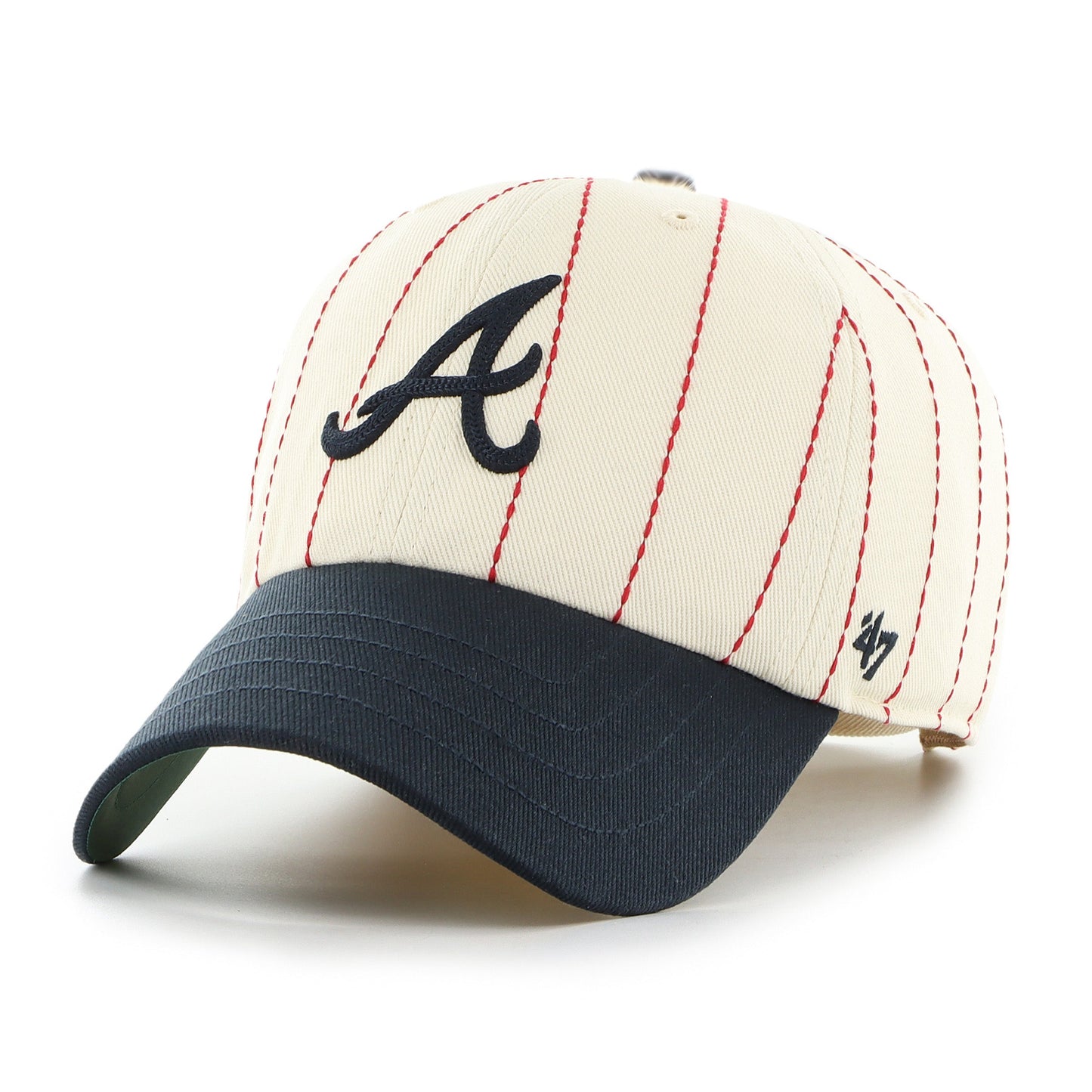 ATLANTA BRAVES COOPERSTOWN RAWLINGS PINSTRIPE '47 CLEAN UP