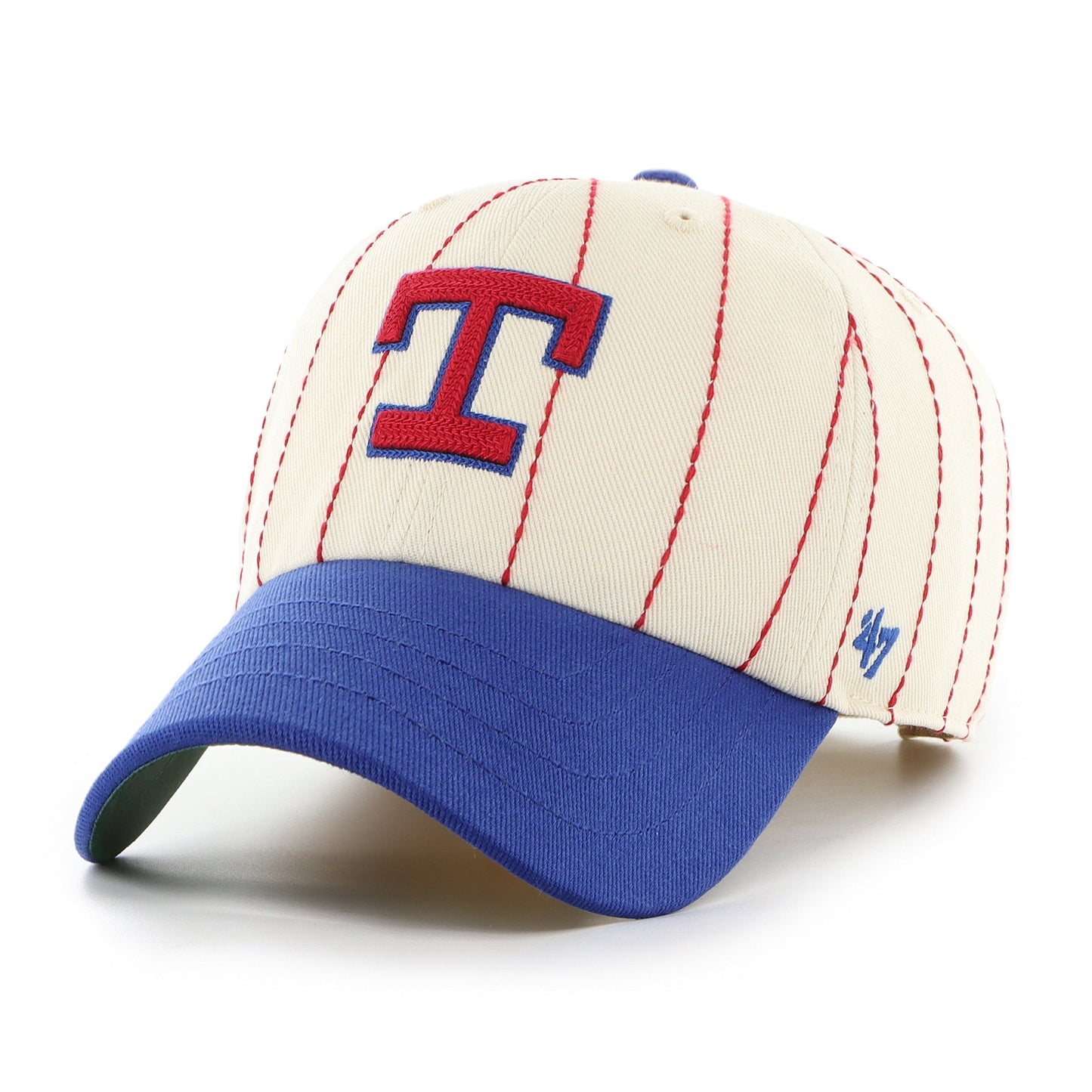 TEXAS RANGERS COOPERSTOWN RAWLINGS PINSTRIPE '47 CLEAN UP