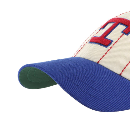 TEXAS RANGERS COOPERSTOWN RAWLINGS PINSTRIPE '47 CLEAN UP