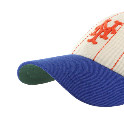 NEW YORK METS COOPERSTOWN RAWLINGS PINSTRIPE '47 CLEAN UP