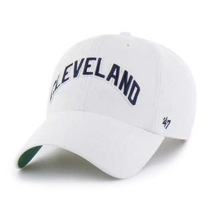 CLEVELAND GUARDIANS COOPERSTOWN GRANDSTAND PIQUE SCRIPT '47 CLEAN UP