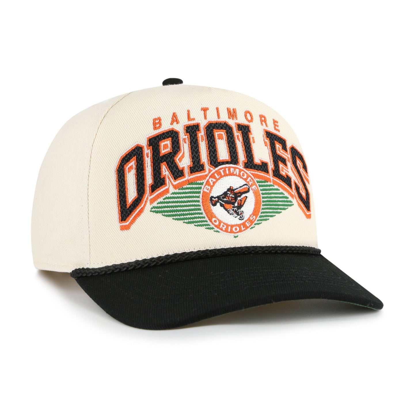 BALTIMORE ORIOLES COOPERSTOWN POMONA TWO TONE ROPE '47 HITCH