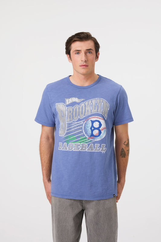 LOS ANGELES DODGERS COOPERSTOWN GAME WORN HEAVY '47 SLUB TEE