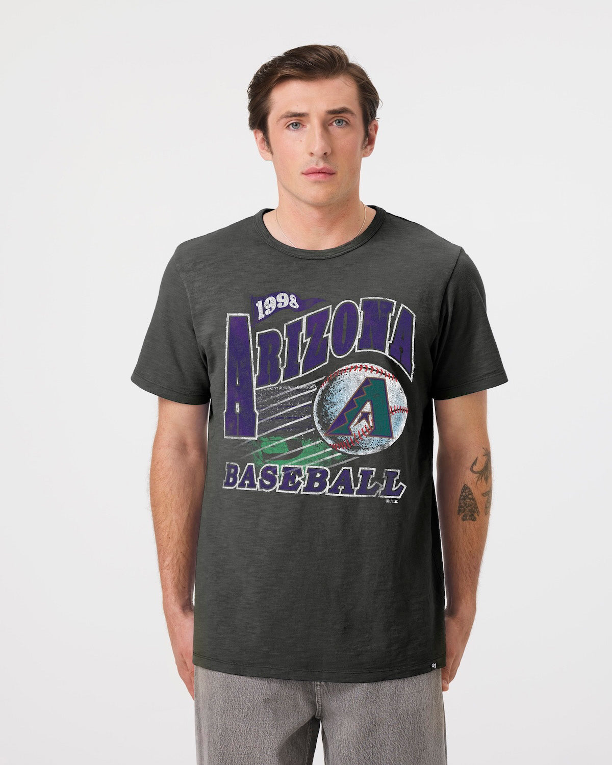 ARIZONA DIAMONDBACKS COOPERSTOWN GAME WORN HEAVY '47 SLUB TEE