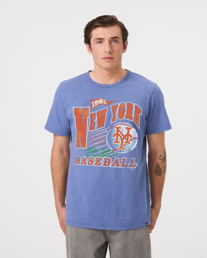 NEW YORK METS COOPERSTOWN GAME WORN HEAVY '47 SLUB TEE