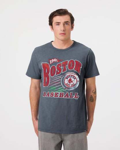 BOSTON RED SOX COOPERSTOWN GAME WORN HEAVY '47 SLUB TEE