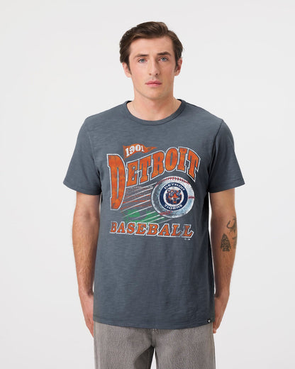 DETROIT TIGERS COOPERSTOWN GAME WORN HEAVY '47 SLUB TEE