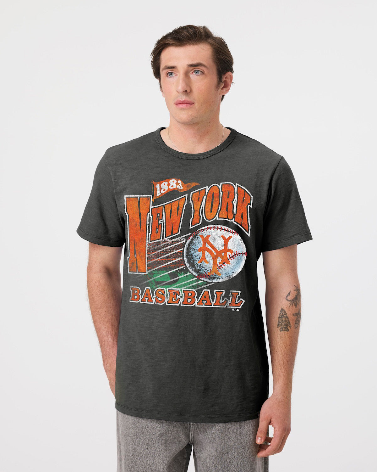 SAN FRANCISCO GIANTS COOPERTOWN GAME WORN '47 SLUB TEE
