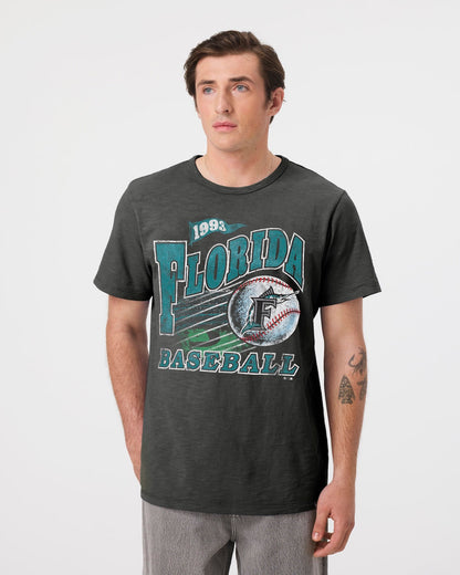 MIAMI MARLINS COOPERSTOWN GAME WORN HEAVY '47 SLUB TEE