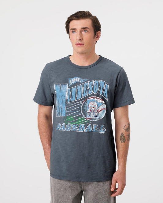 MINNESOTA TWINS COOPERSTOWN GAME WORN HEAVY '47 SLUB TEE