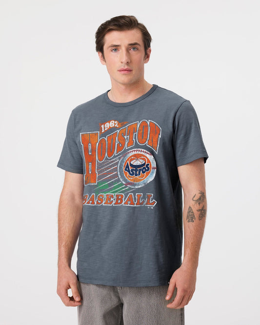HOUSTON ASTROS COOPERSTOWN GAME WORN HEAVY '47 SLUB TEE
