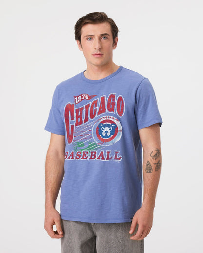 CHICAGO CUBS COOPERSTOWN GAME WORN HEAVY '47 SLUB TEE