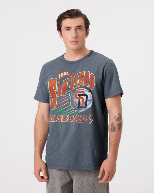 SAN DIEGO PADRES COOPERSTOWN GAME WORN HEAVY '47 SLUB TEE