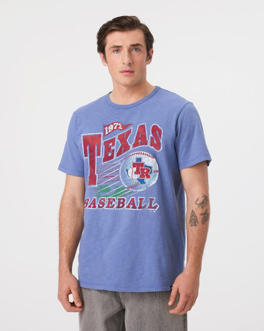 TEXAS RANGERS COOPERSTOWN GAME WORN HEAVY '47 SLUB TEE