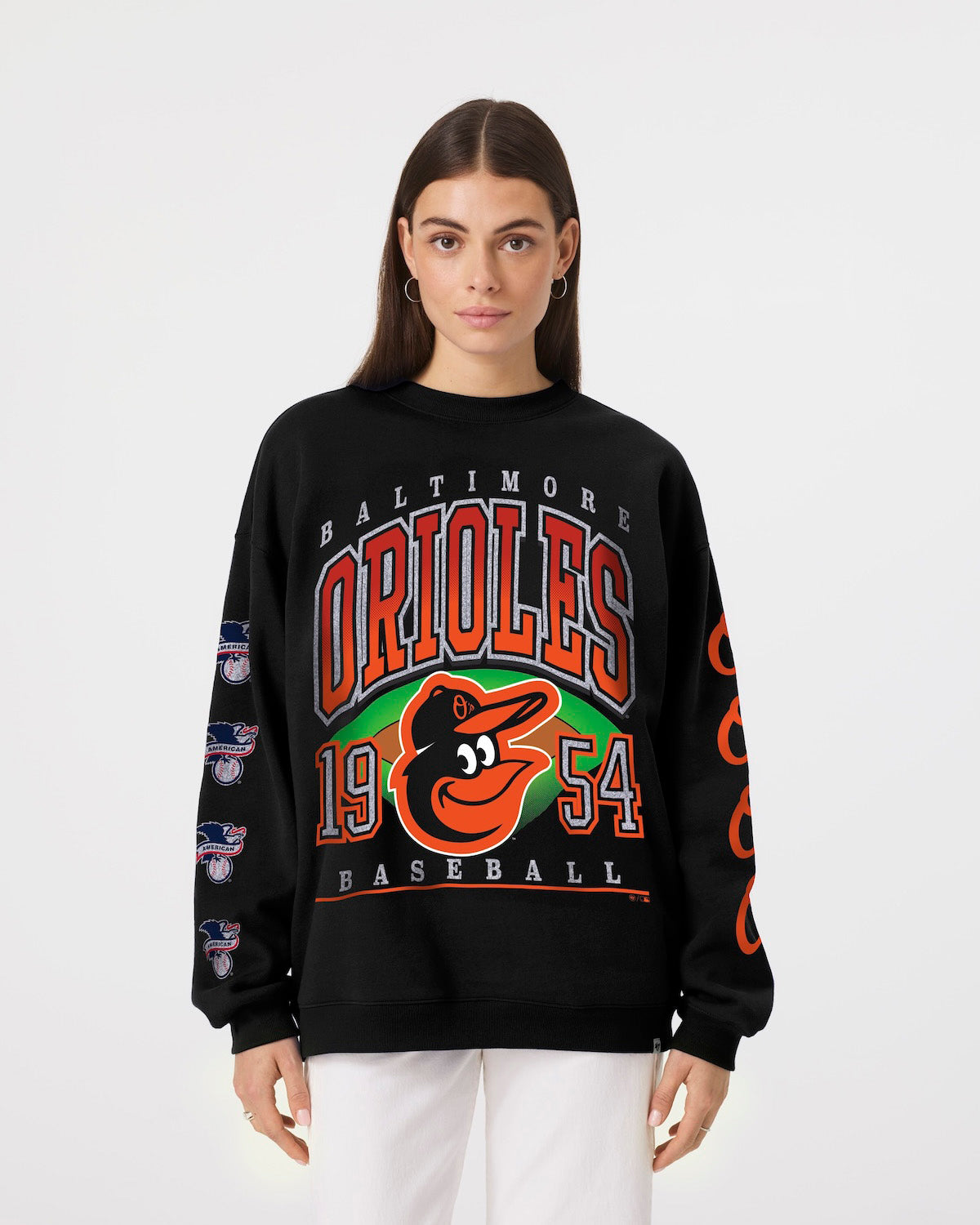BALTIMORE ORIOLES GO BIG '47 OVERSIZED CREW WOMENS