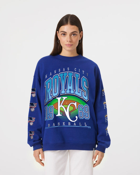 KANSAS CITY ROYALS GO BIG '47 OVERSIZED CREW WOMENS