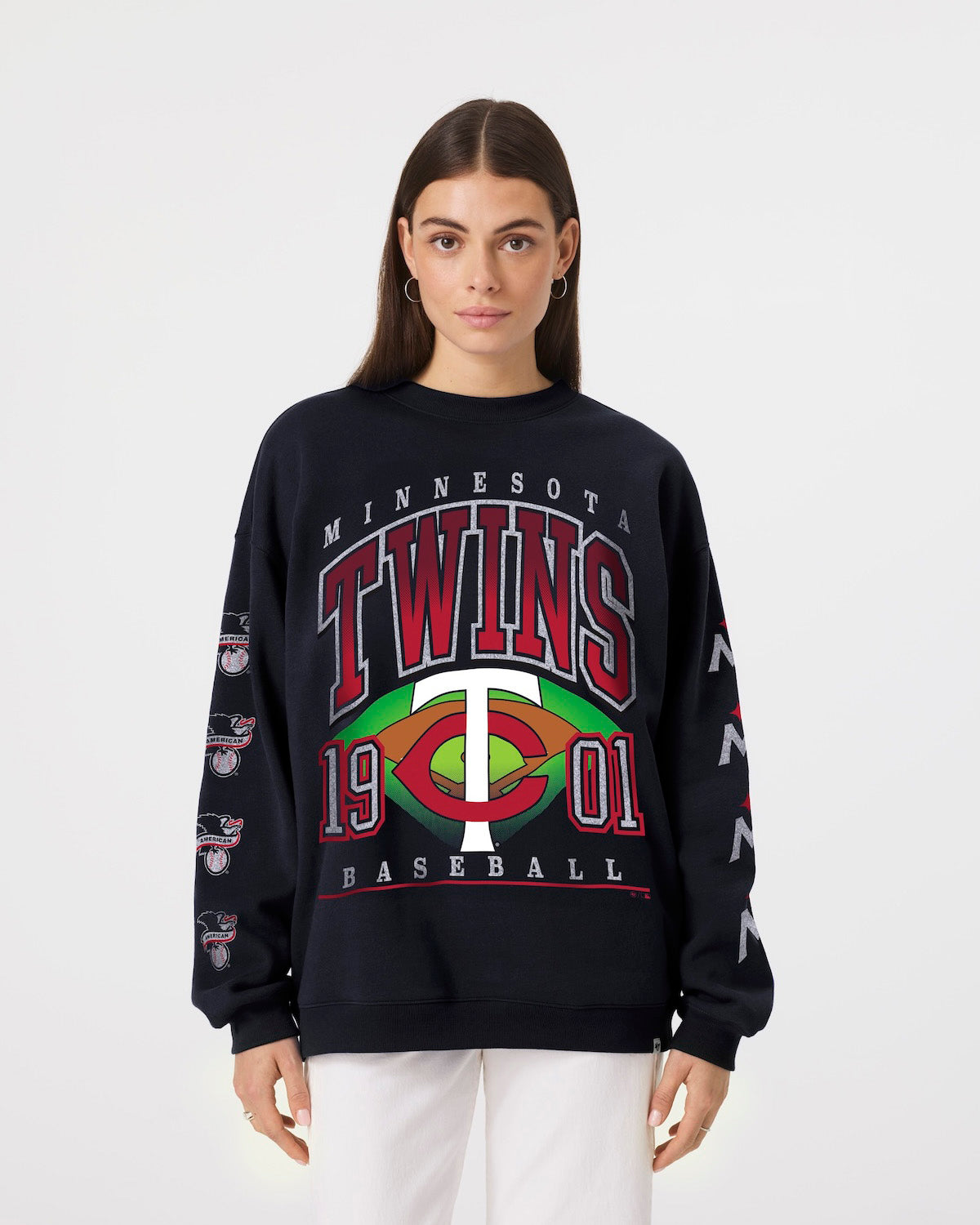 MINNESOTA TWINS GO BIG '47 OVERSIZED CREW WOMENS