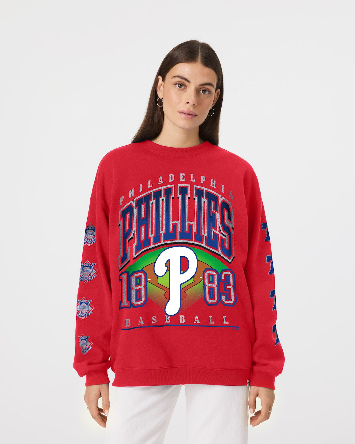 PHILADELPHIA PHILLIES GO BIG '47 OVERSIZED CREW WOMENS