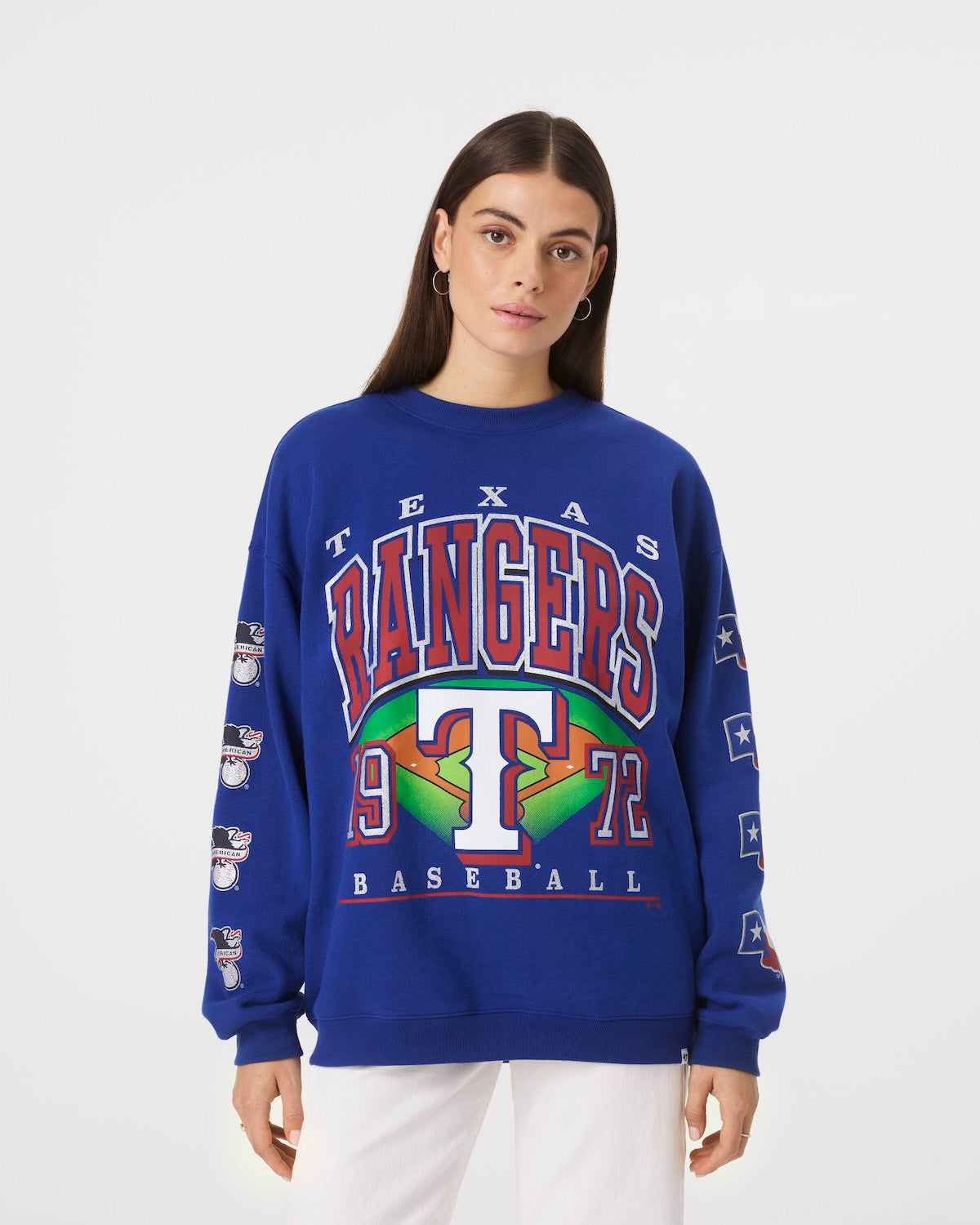 TEXAS RANGERS GO BIG '47 OVERSIZED CREW WOMENS