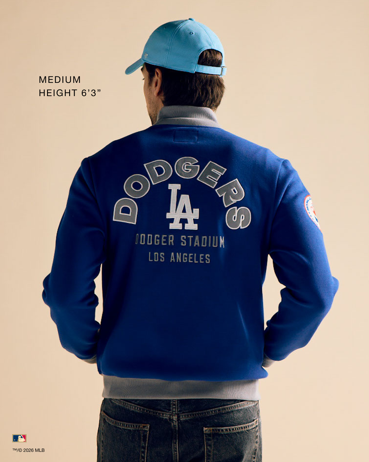LOS ANGELES DODGERS COOPERSTOWN RELIEF PITCHER PIQUE '47 TRACK JACKET