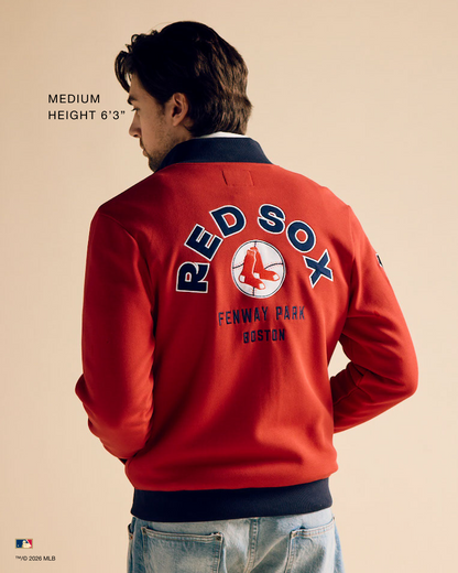 BOSTON RED SOX COOPERSTOWN RELIEF PITCHER '47 PIQUE TRACK JACKET