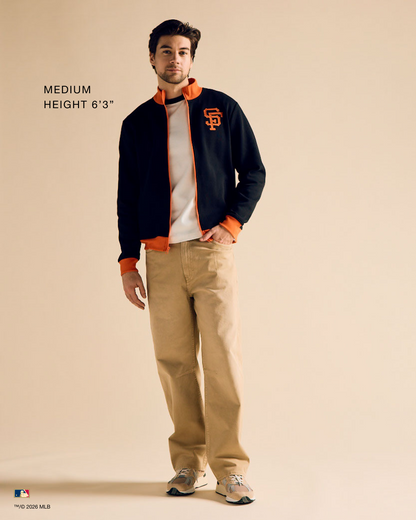 SAN FRANCISCO GIANTS COOPERSTOWN RELIEF PITCHER PIQUE '47 TRACK JACKET