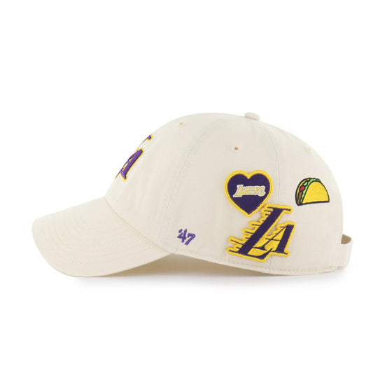 LOS ANGELES LAKERS BADGES '47 CLEAN UP
