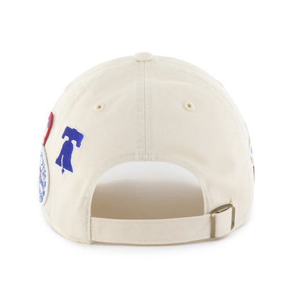 PHILADELPHIA 76ERS BADGES '47 CLEAN UP