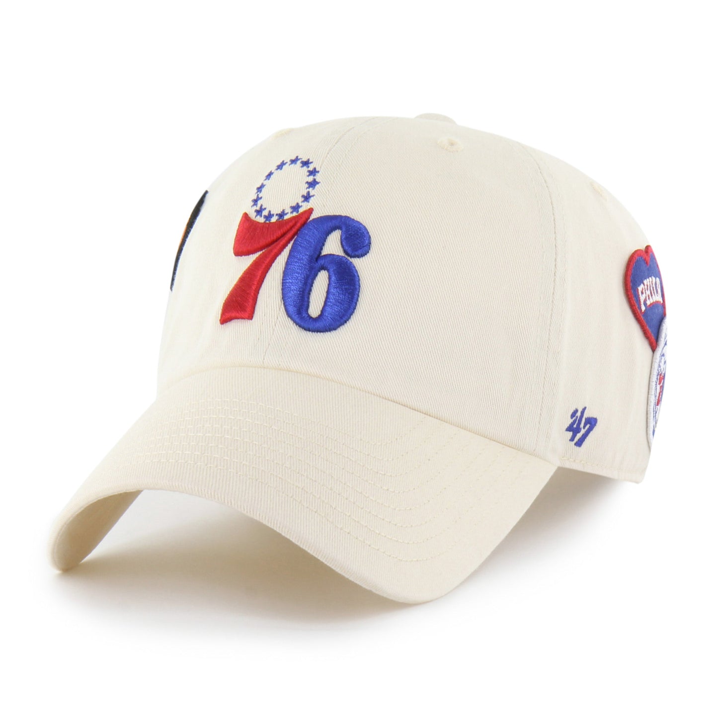 PHILADELPHIA 76ERS BADGES '47 CLEAN UP