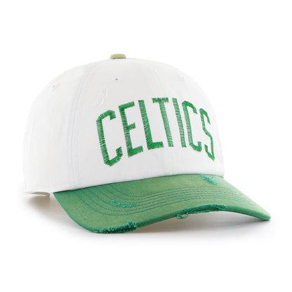 BOSTON CELTICS HARDWOOD CLASSICS WORN SCRIPT '47 CLEAN UP MF MID FIT