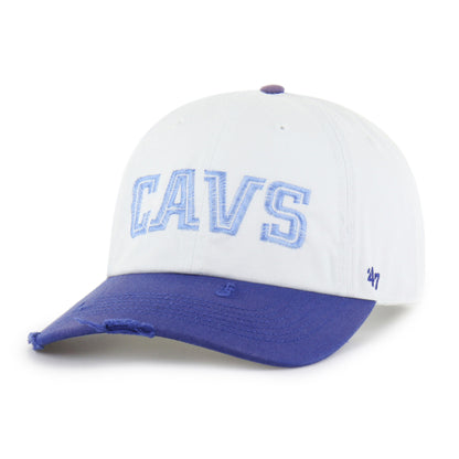 CLEVELAND CAVALIERS HARDWOOD CLASSICS WORN SCRIPT '47 CLEAN UP MF MID FIT