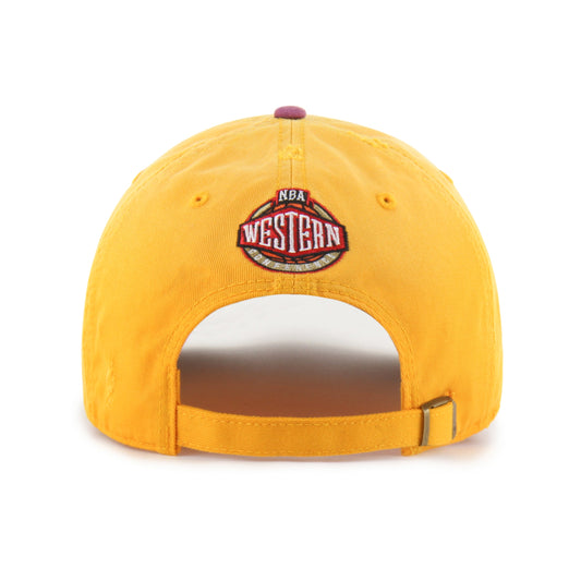 LOS ANGELES LAKERS HARDWOOD CLASSICS WORN SCRIPT '47 CLEAN UP MF MID FIT