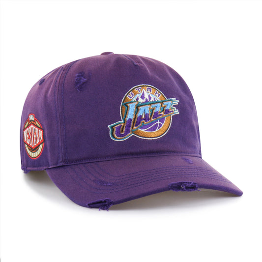 UTAH JAZZ HARDWOOD CLASSICS WORN '47 HITCH LC LOW CROWN