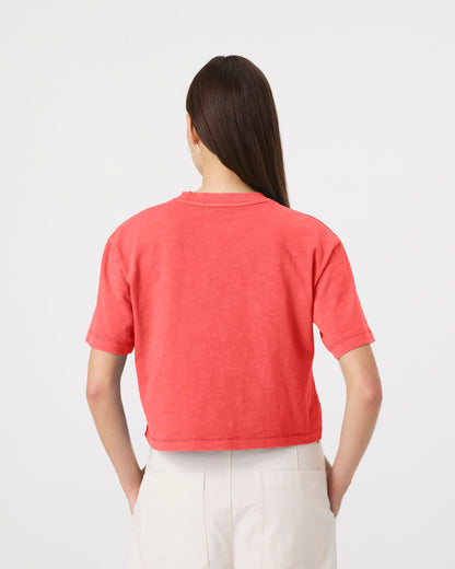 GEORGIA BULLDOGS MINDI HEAVY '47 SLUB CROP TEE WOMENS