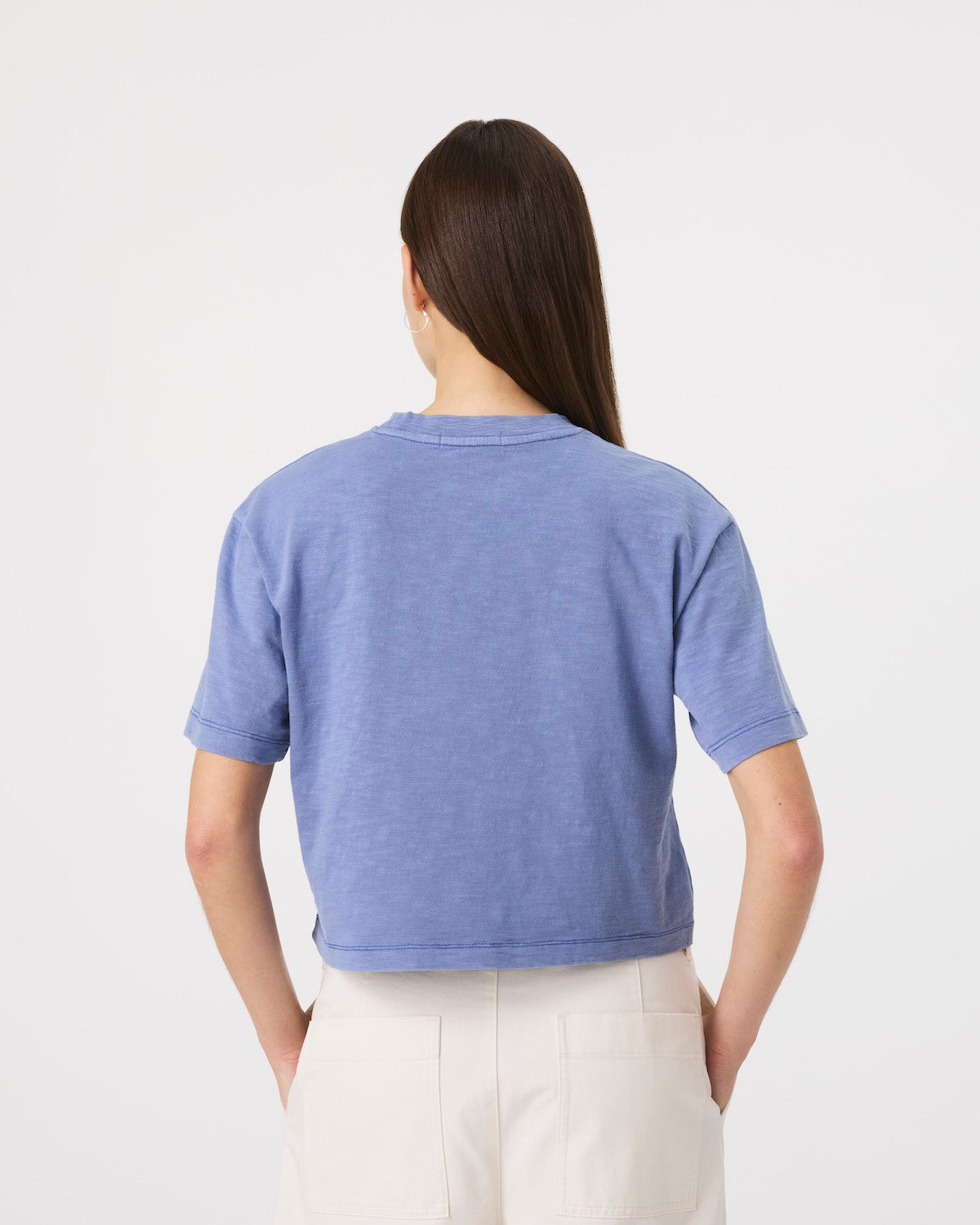 NEW YORK METS MINDI HEAVY '47 SLUB CROP TEE WOMENS