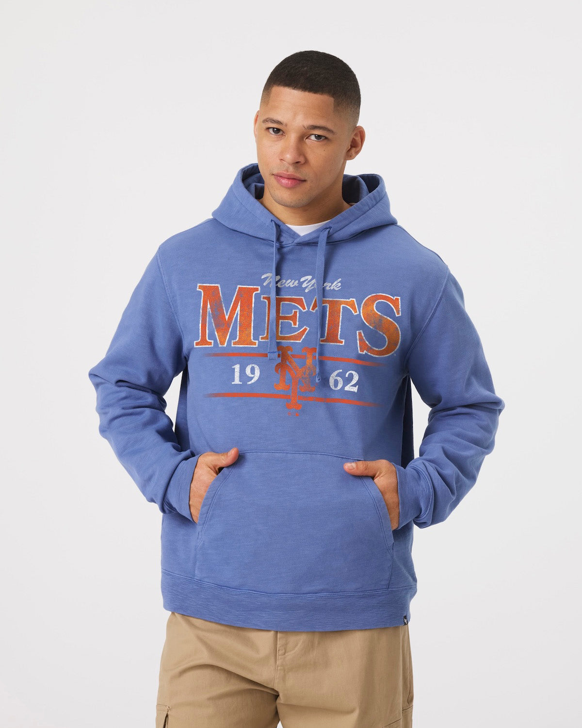 NEW YORK METS RECLAIMED '47 SLUB FRENCH TERRY HOOD