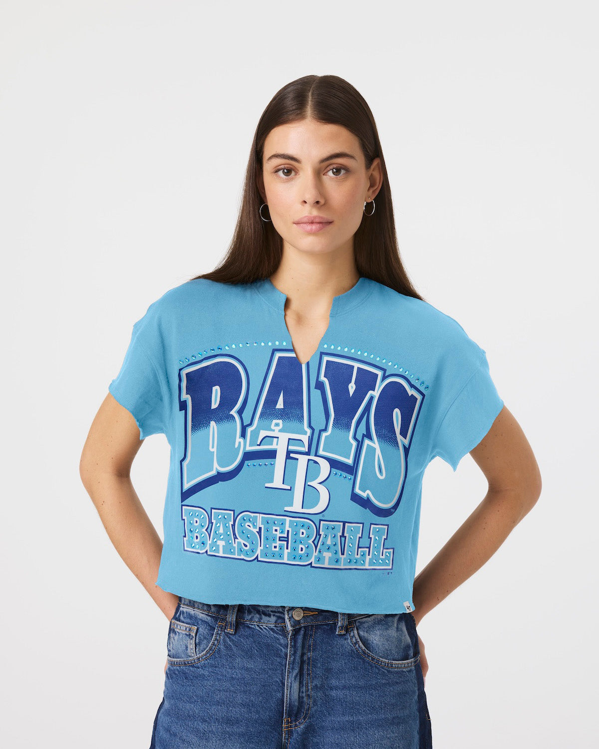 TAMPA BAY RAYS WIN BIG '47 OVERSIZED NOTCH NECK TEE WOMENS