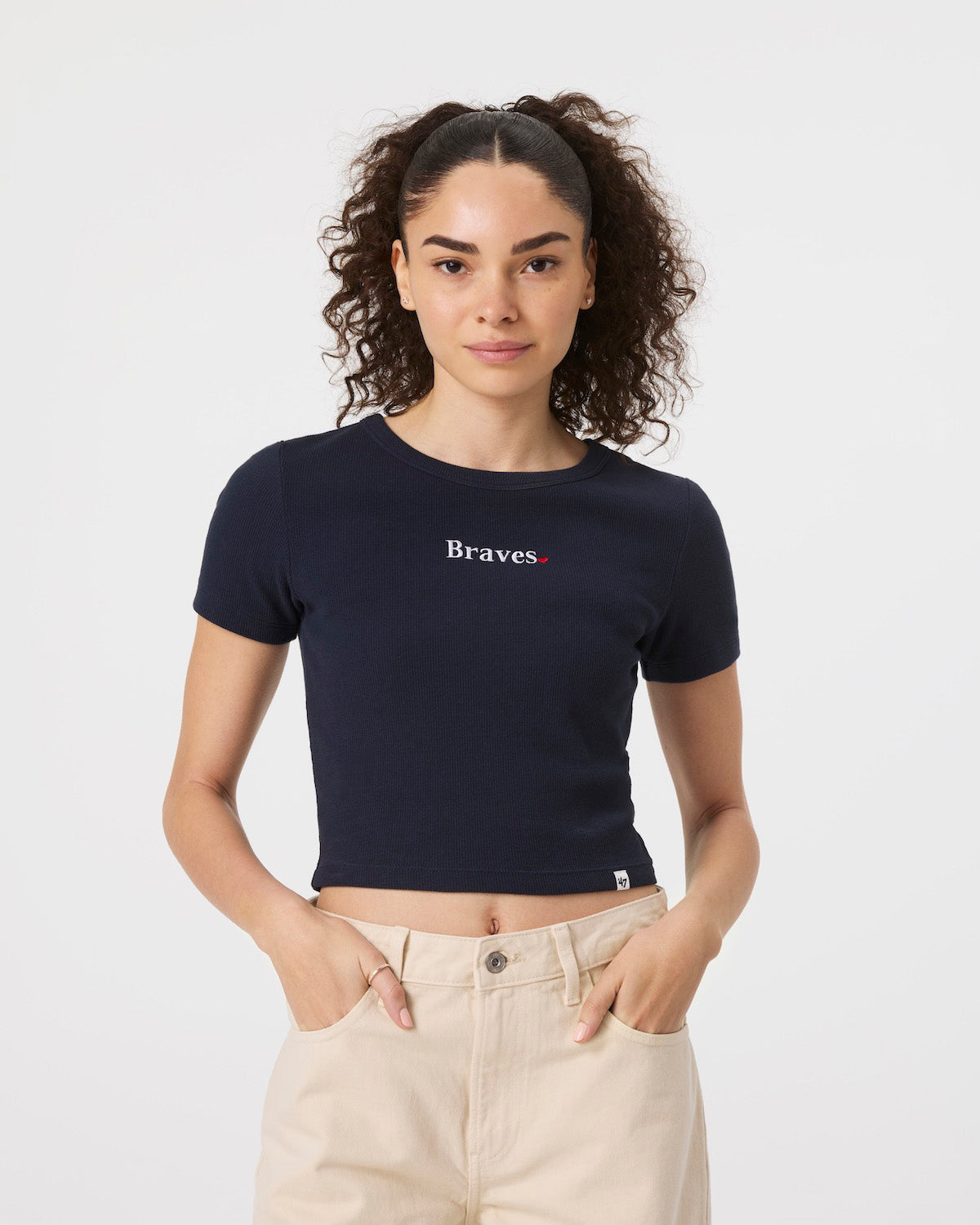 ATLANTA BRAVES WITH LOVE '47 BABY RIB TEE WOMENS