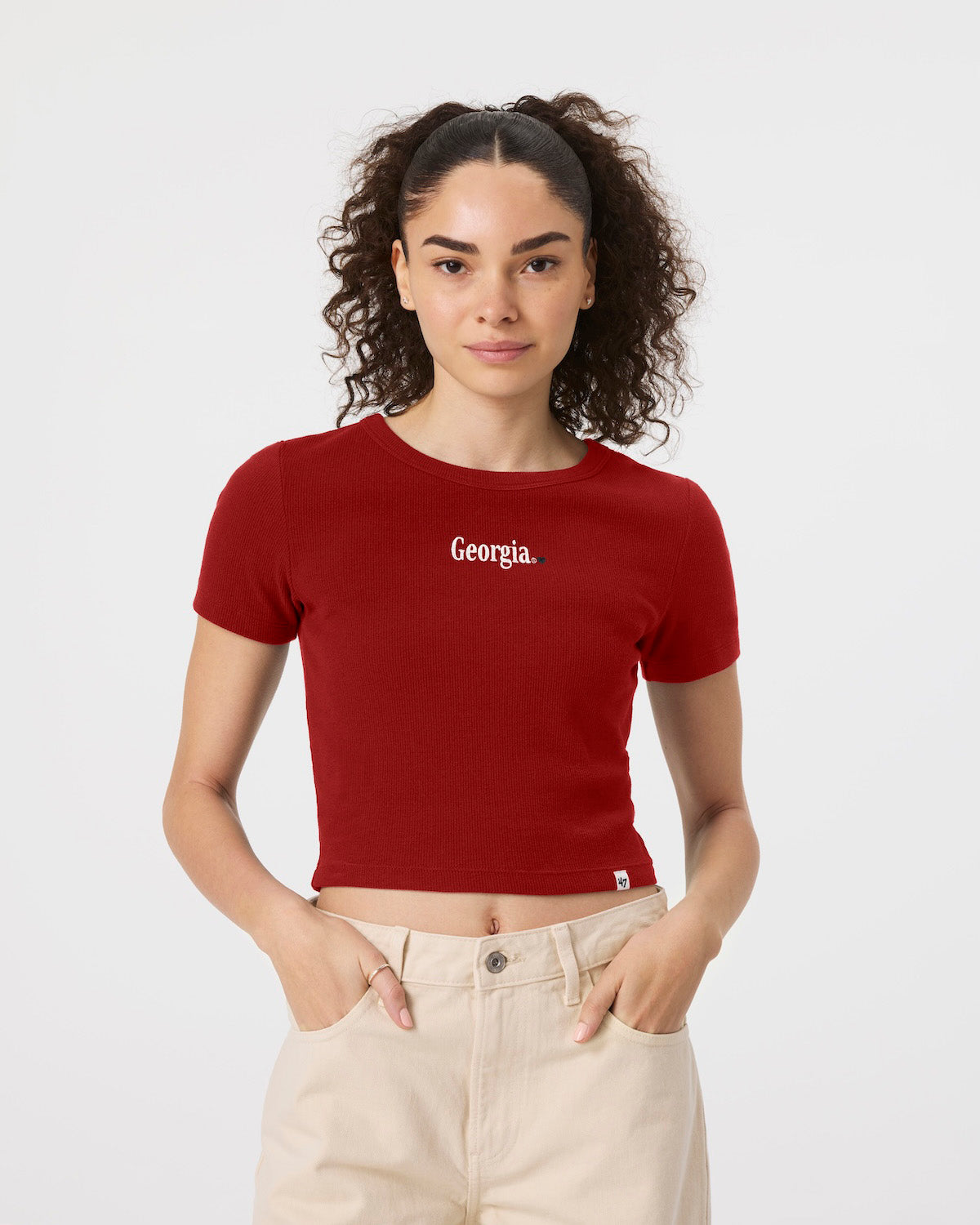 GEORGIA BULLDOGS WITH LOVE '47 BABY RIB TEE WOMENS