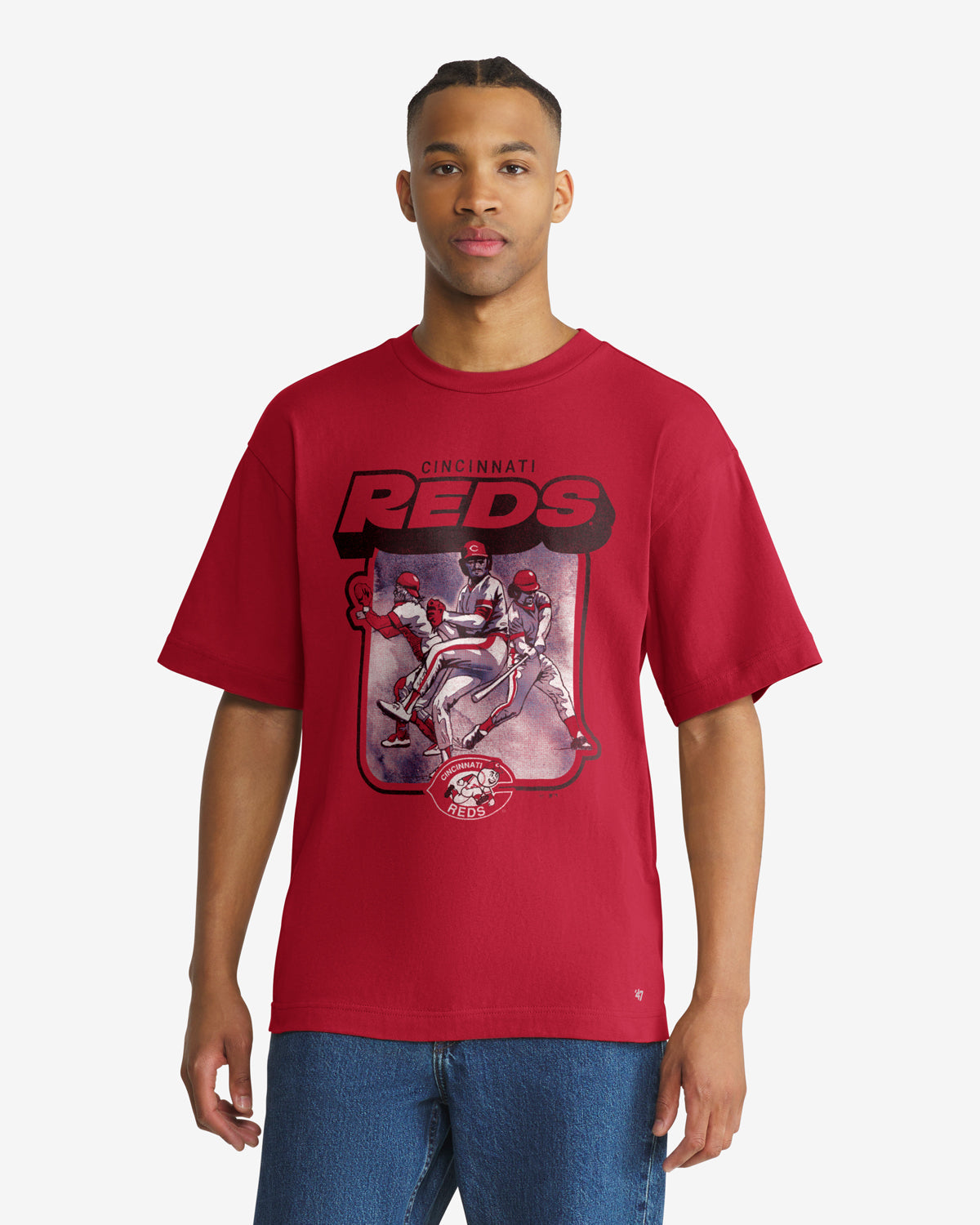 CINCINNATI REDS COOPERSTOWN INFIELD FLY '47 FOUNDATION TEE