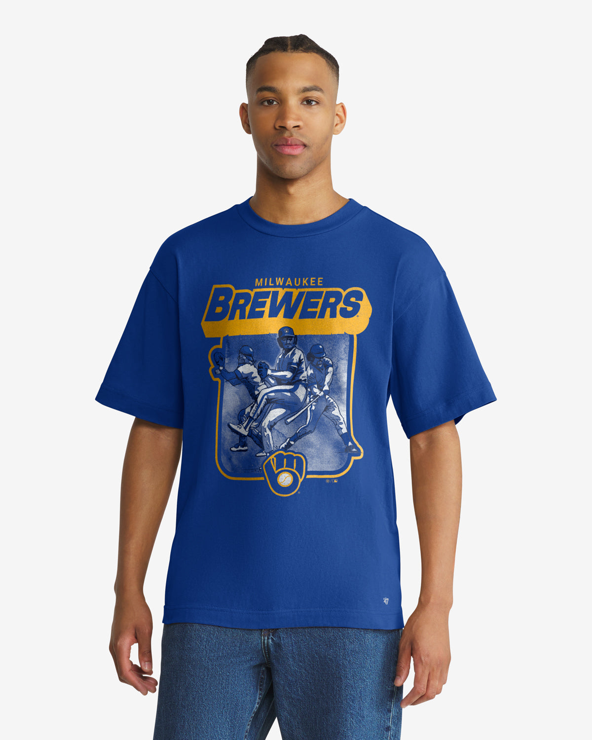 MILWAUKEE BREWERS COOPERSTOWN INFIELD FLY '47 FOUNDATION TEE