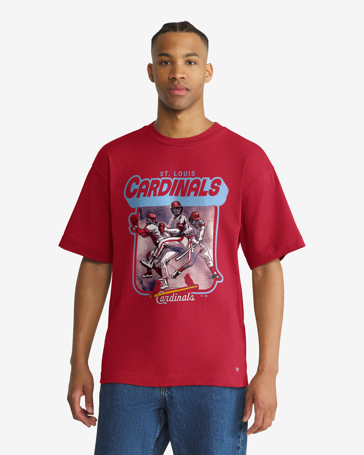 ST. LOUIS CARDINALS COOPERSTOWN INFIELD FLY '47 FOUNDATION TEE