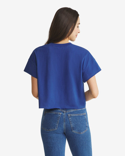 LOS ANGELES DOGERS STONEY CLOVER LANE X '47 OVERSIZED NOTCH NECK TEE WOMENS