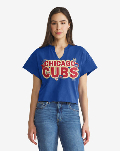 CHICAGO CUBS STONEY CLOVER LANE X '47 OVERSIZED NOTCH NECK TEE WOMENS