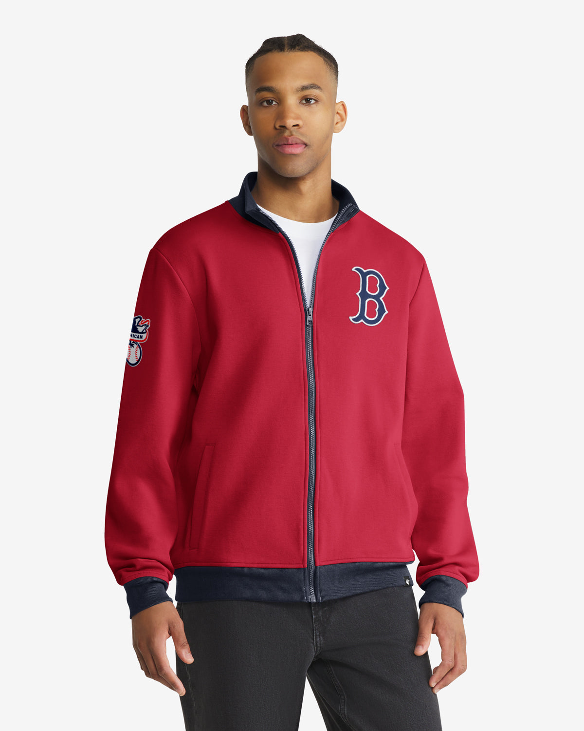 BOSTON RED SOX COOPERSTOWN RELIEF PITCHER '47 PIQUE TRACK JACKET