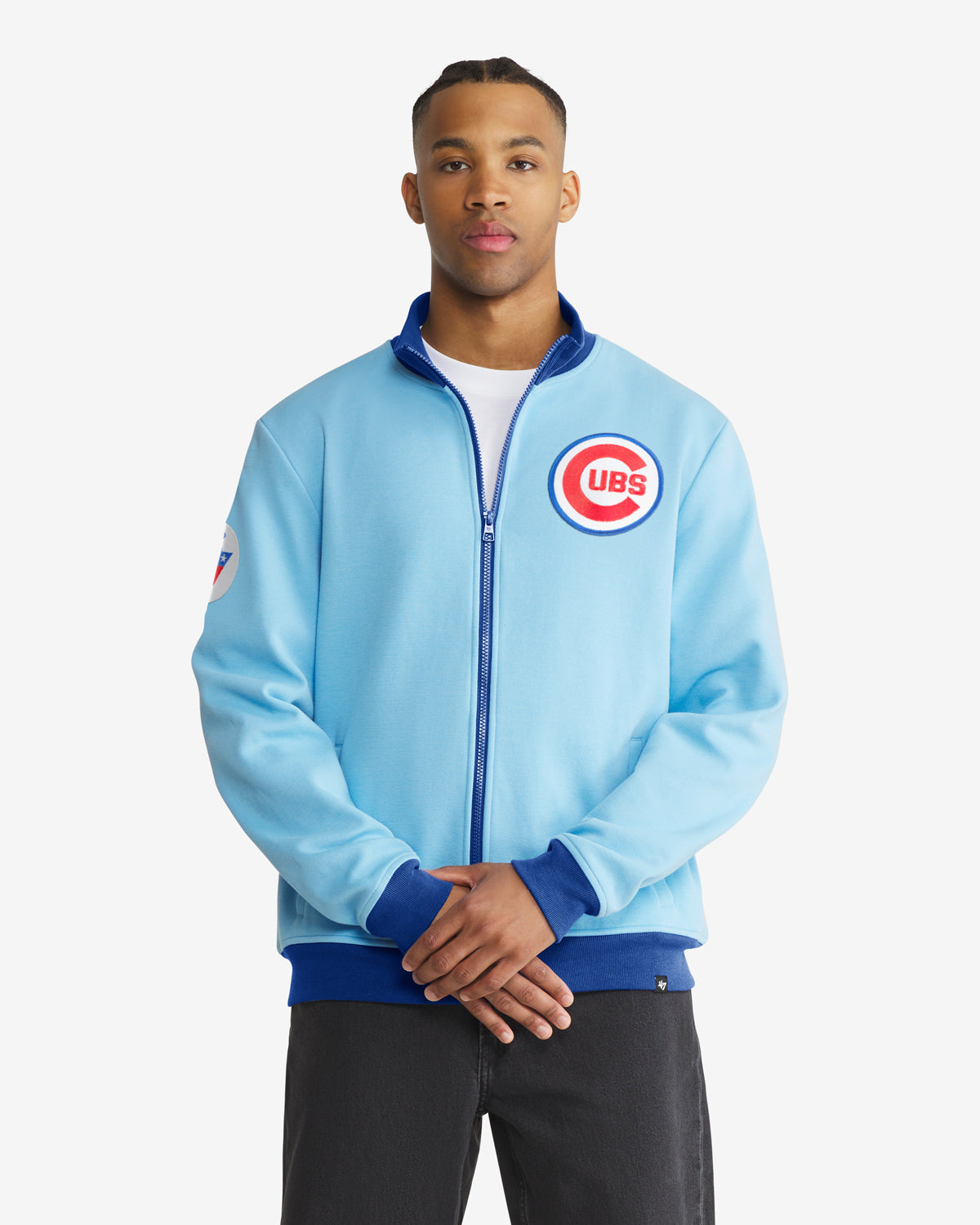 CHICAGO CUBS COOPERSTOWN RELIEF PITCHER '47 PIQUE TRACK JACKET