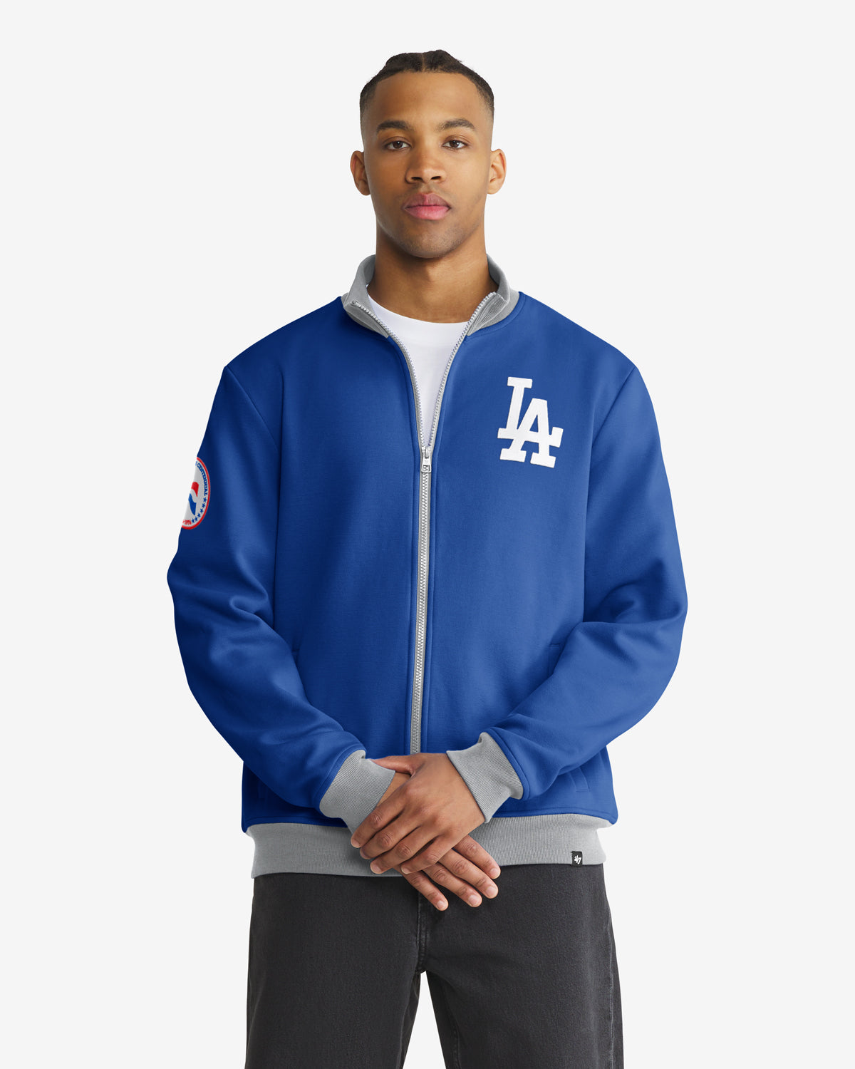 LOS ANGELES DODGERS COOPERSTOWN RELIEF PITCHER PIQUE '47 TRACK JACKET