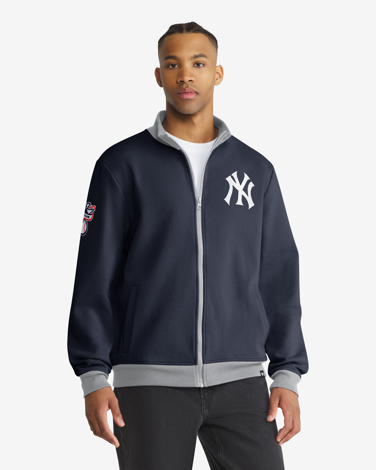 NEW YORK YANKEES COOPERSTOWN RELIEF PITCHER '47 PIQUE TRACK JACKET
